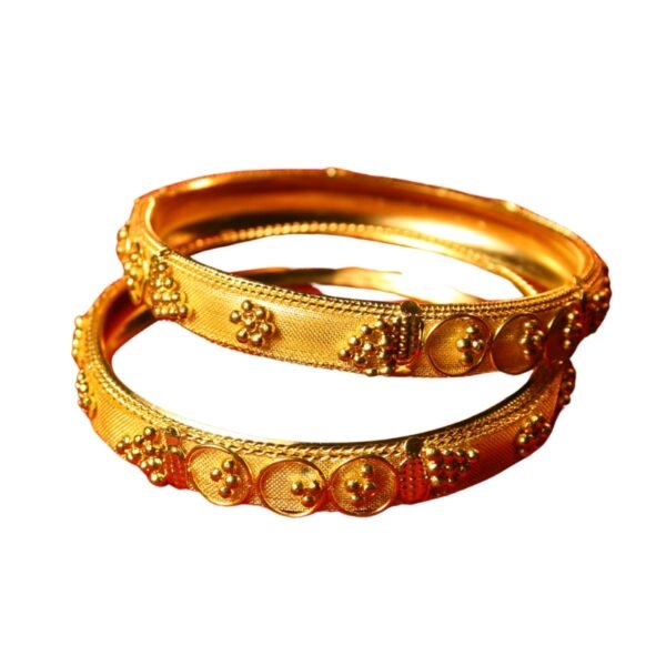 Gold bangles with classic and intricate designs from Devasurendra Gems & Jewellers - dgandj.com.